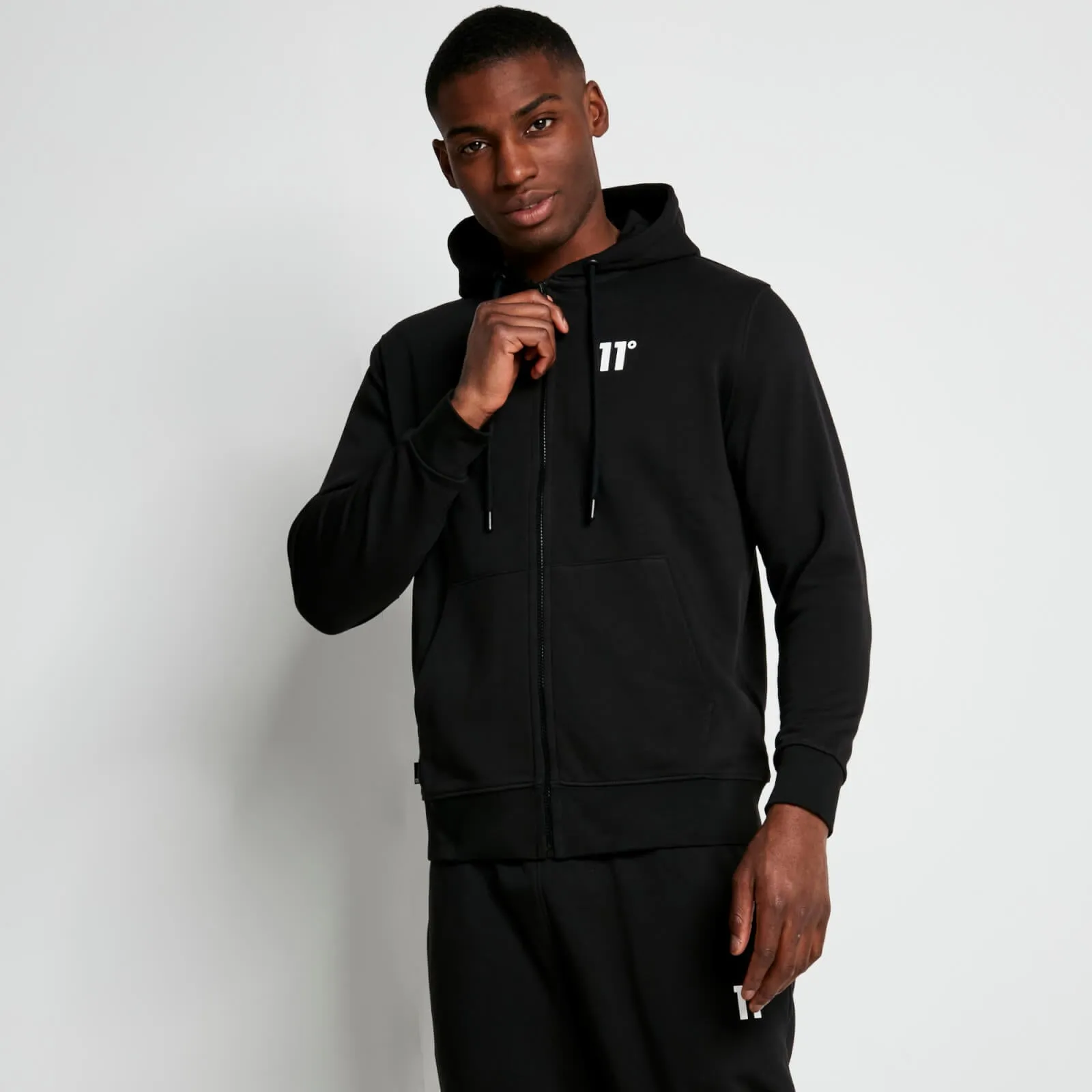 11 Degrees Core Full Zip Hoodie - Black