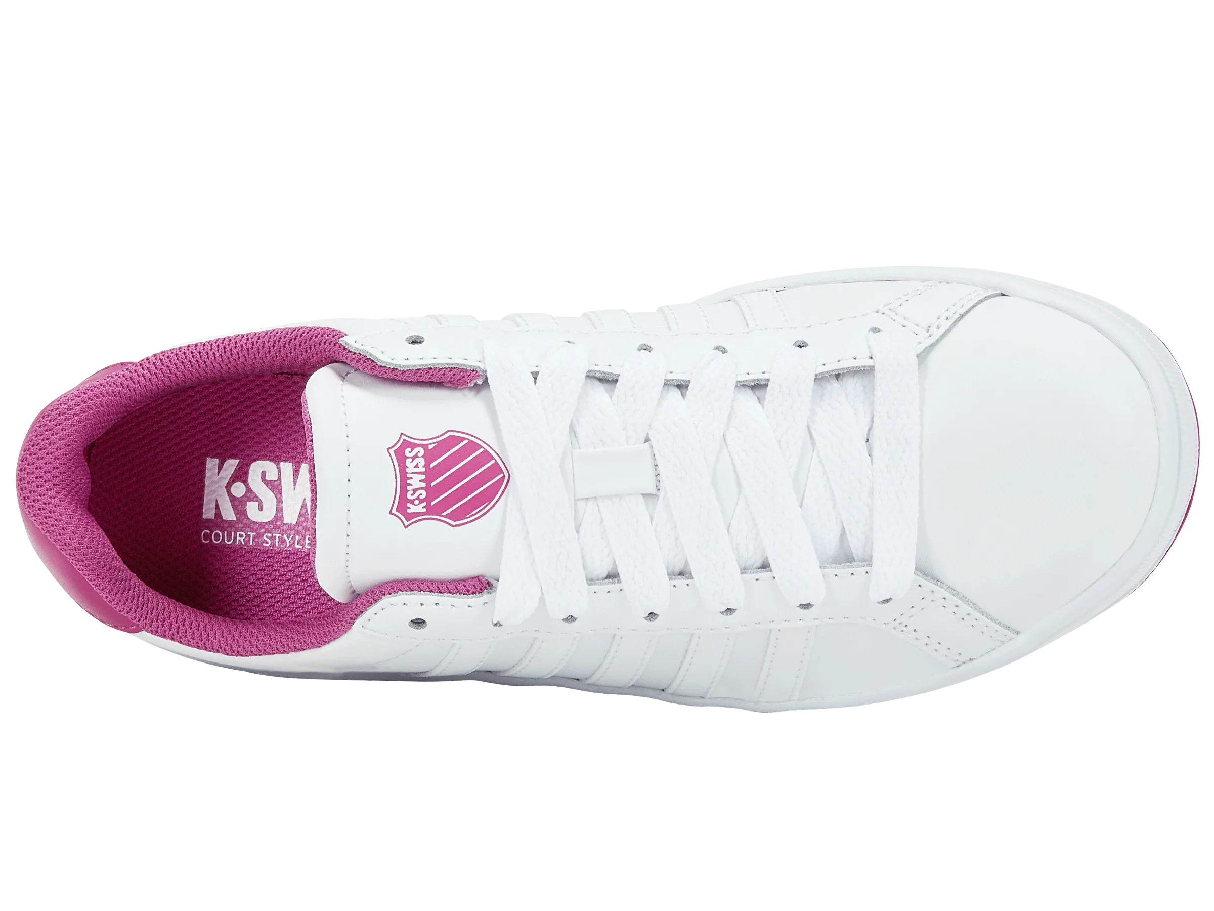 97011-165-M | COURT TIEBREAK | WHITE/FESTIVAL FUCSHIA