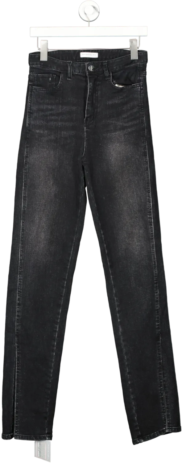 afterhours Split Hem Washed Black Jeans UK S