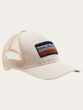 Badge twill trucker cap - Light feather gray