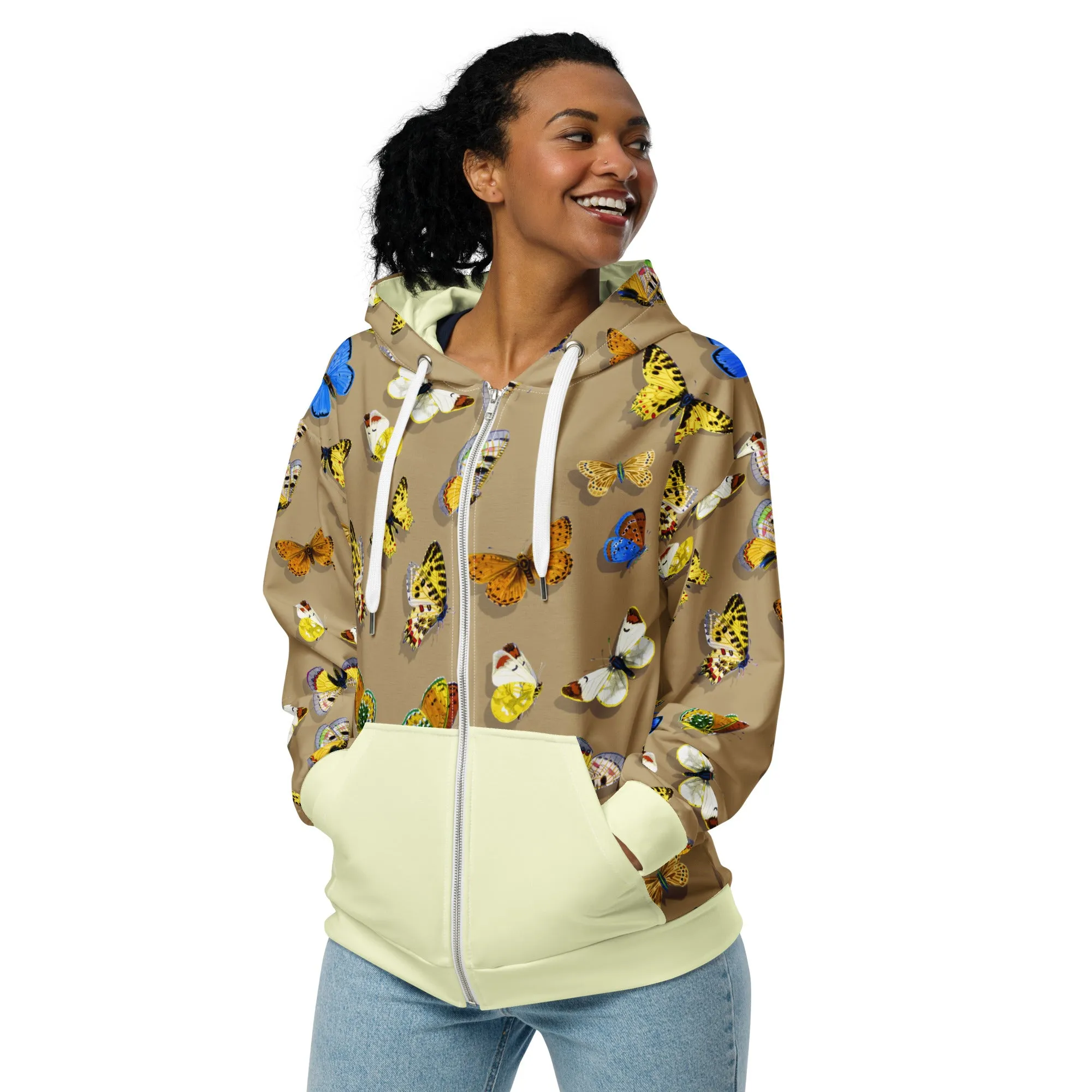 Butterfly Unisex zip hoodie