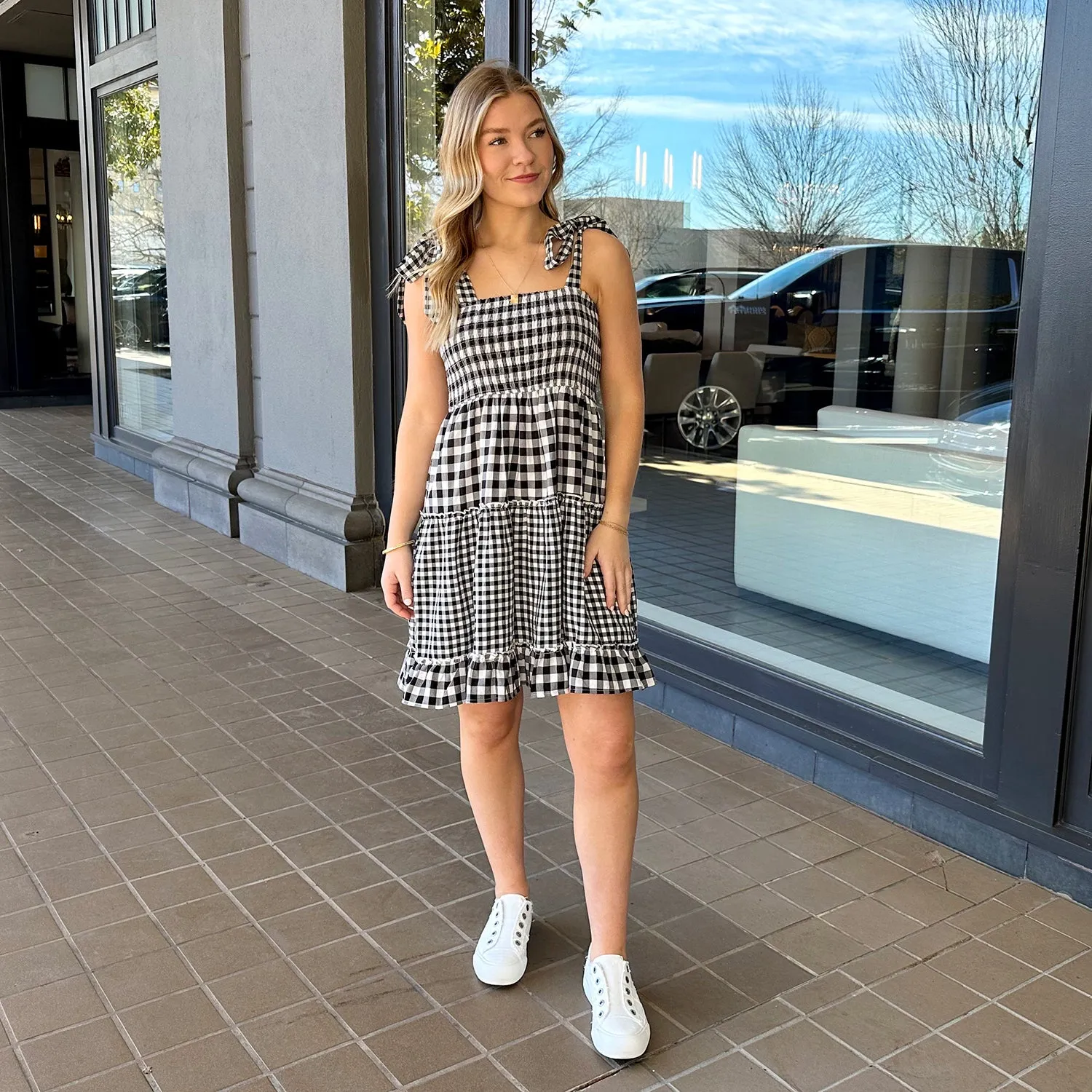 Callie Gingham Dress