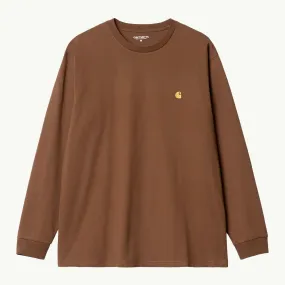 Chase LS T-Shirt - Tamarind/Gold