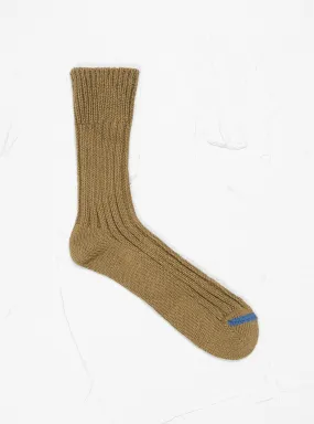 Chunky Ribbed Crew Socks Olive