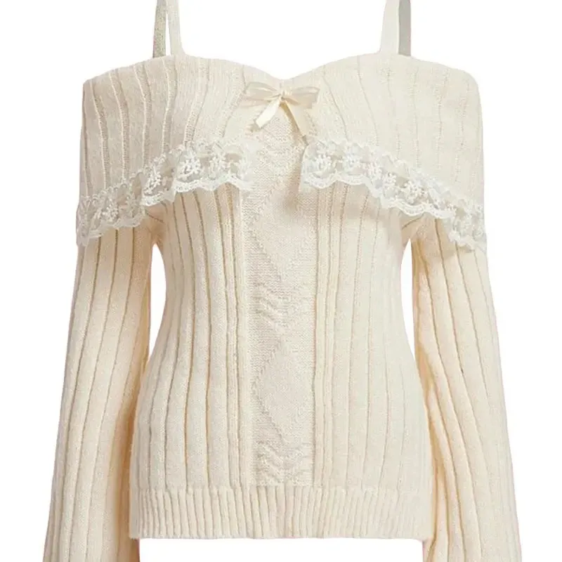 Coquette Knit Sweater Top MK19450