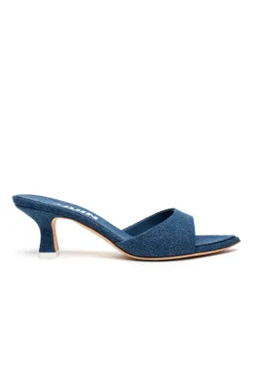 Cora Mule in Cotton Blue Jean Denim