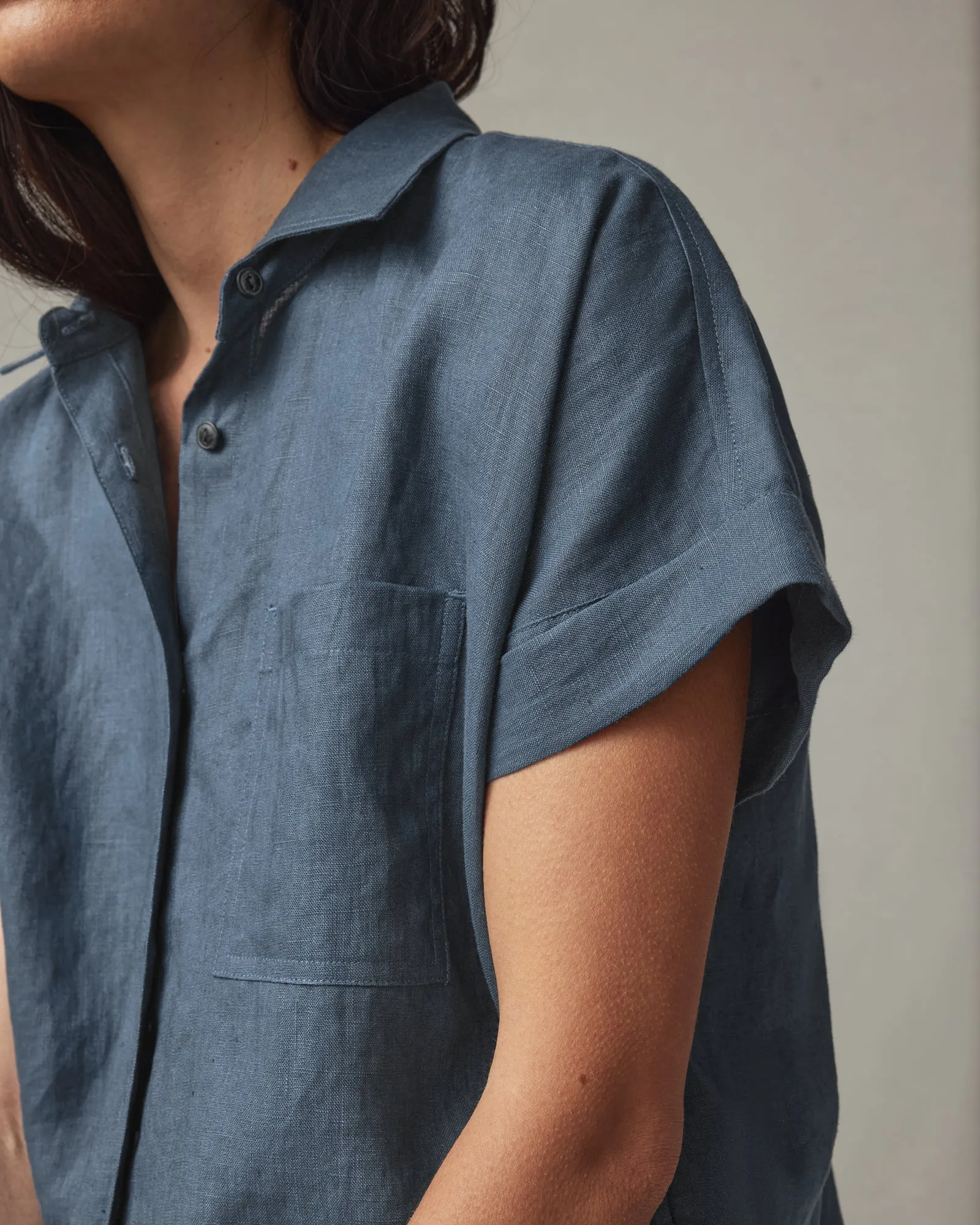 Easy Linen Shirt - Vintage Indigo