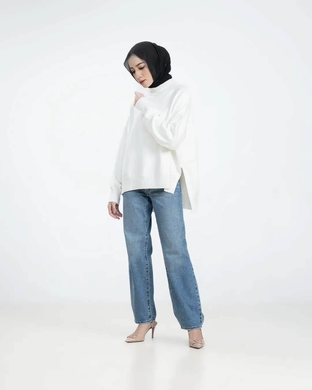 Esmee Sweater - Broken White - Sweater Atasan Knitwear Wanita - KW1720070