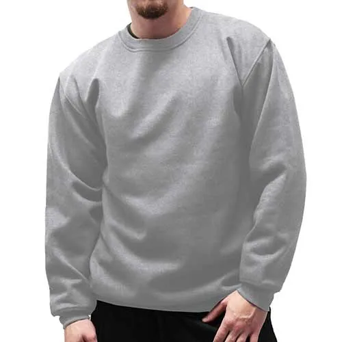 Fleece Crewneck Long Sleeve Sweat Shirt  Big and Tall 6400-450BT - Grey Heather