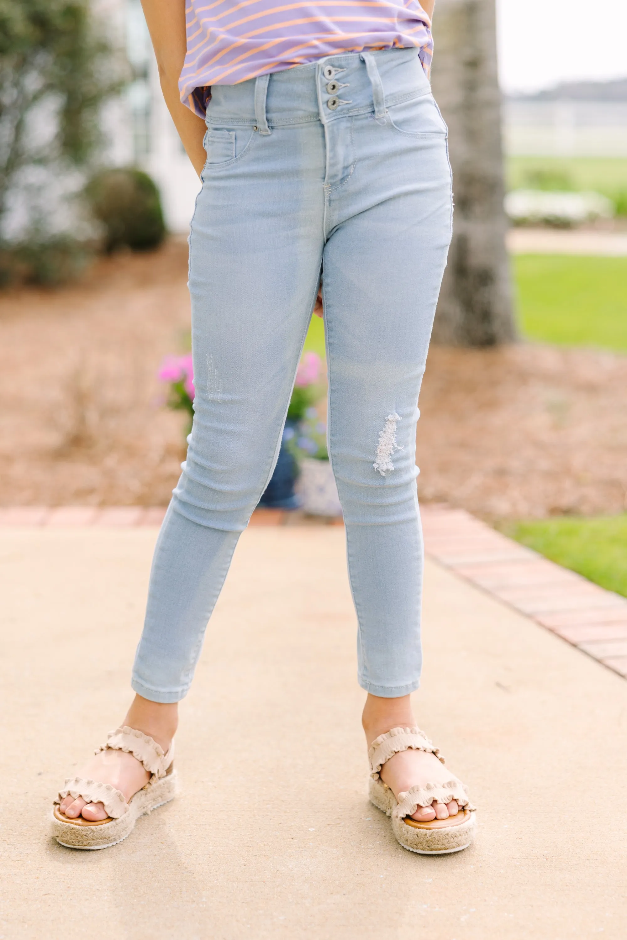 Girls: All Together Now Light Wash Skinny Jeans