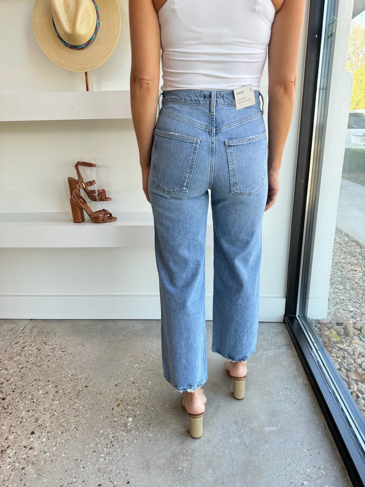 Harper Crop Jeans In Hassle