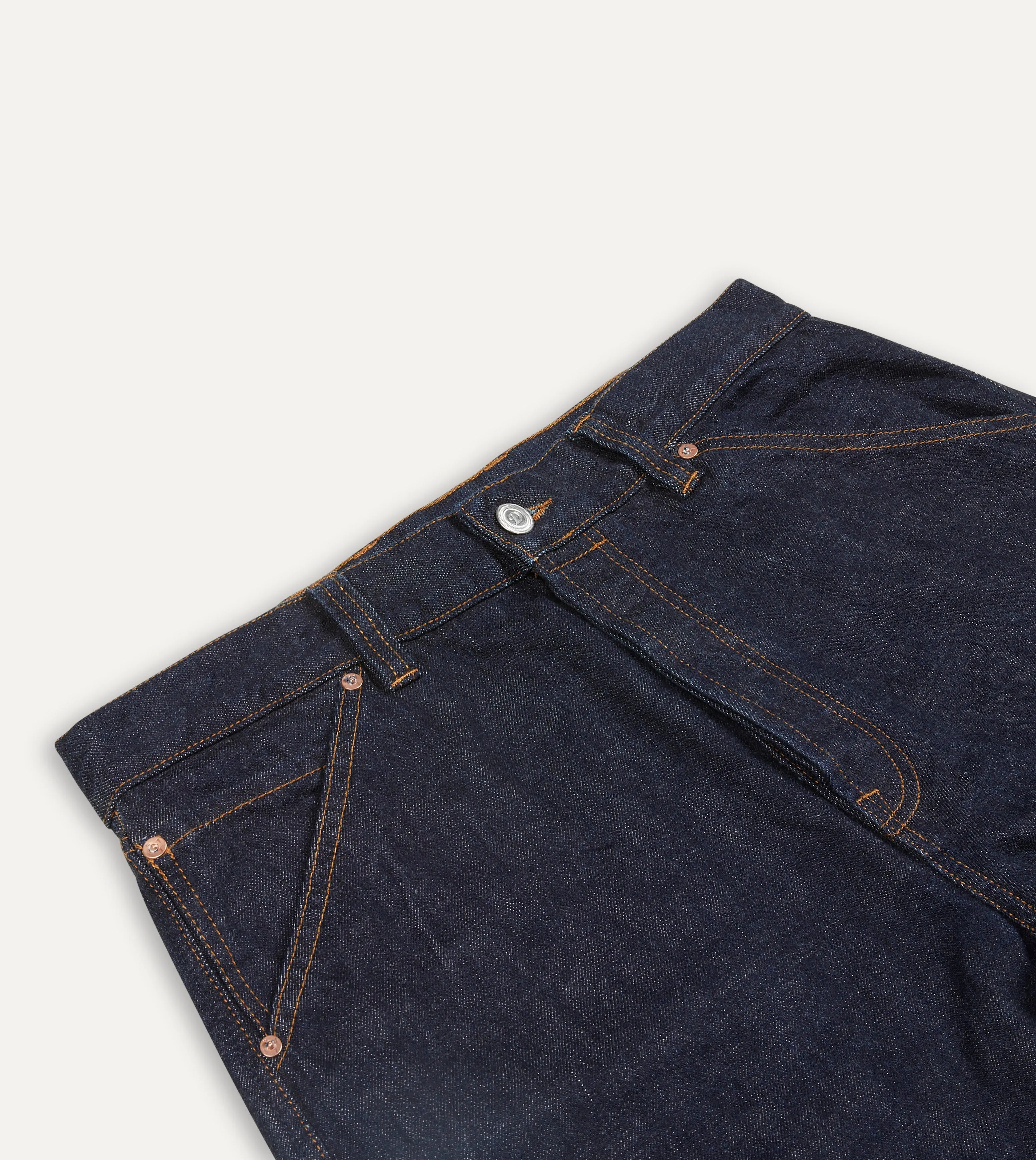 Indigo Rinse 14.2oz Japanese Selvedge Denim Five-Pocket Jeans