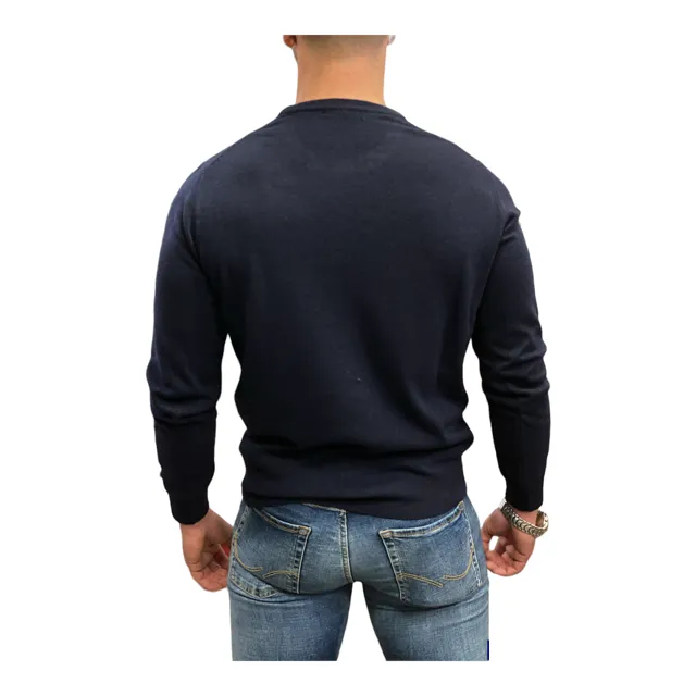 Italian Stories Men's blue Crater crew-neck sweater