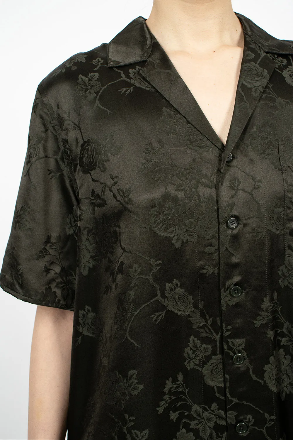 Jacquard Camp Shirt Dark Slate