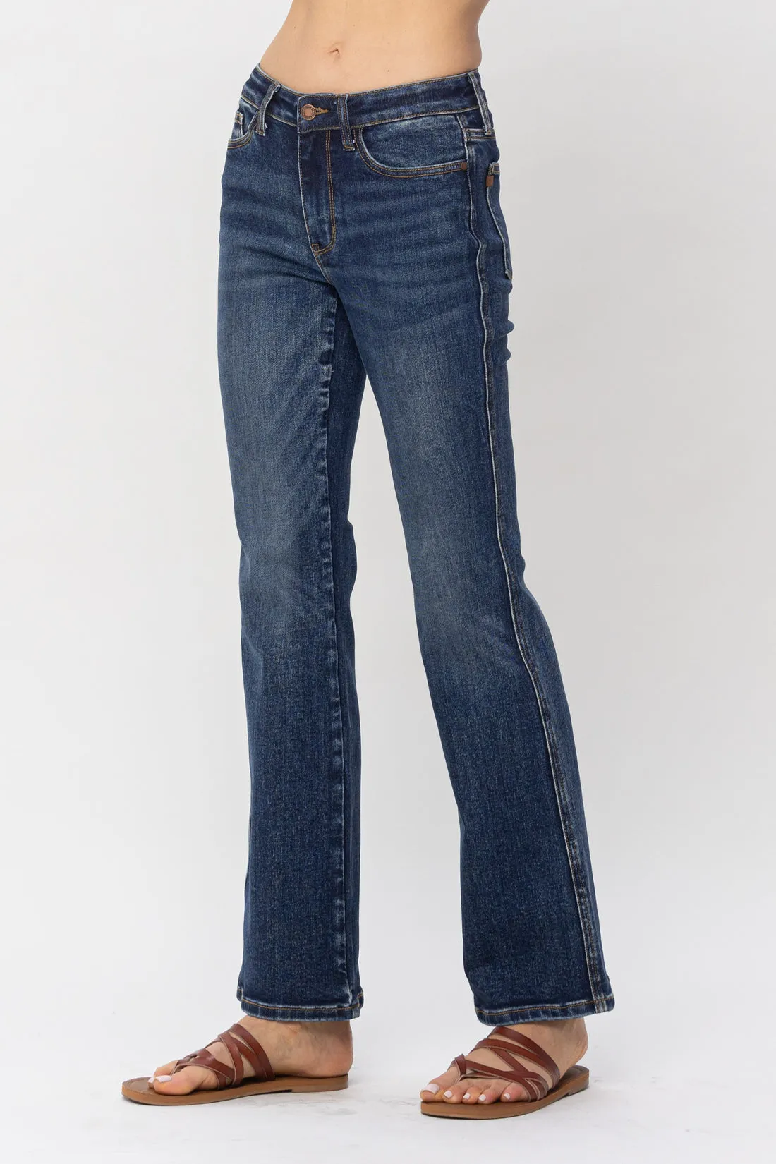 Judy Blue Mid-Rise Vintage Wash Rugged Bootcut