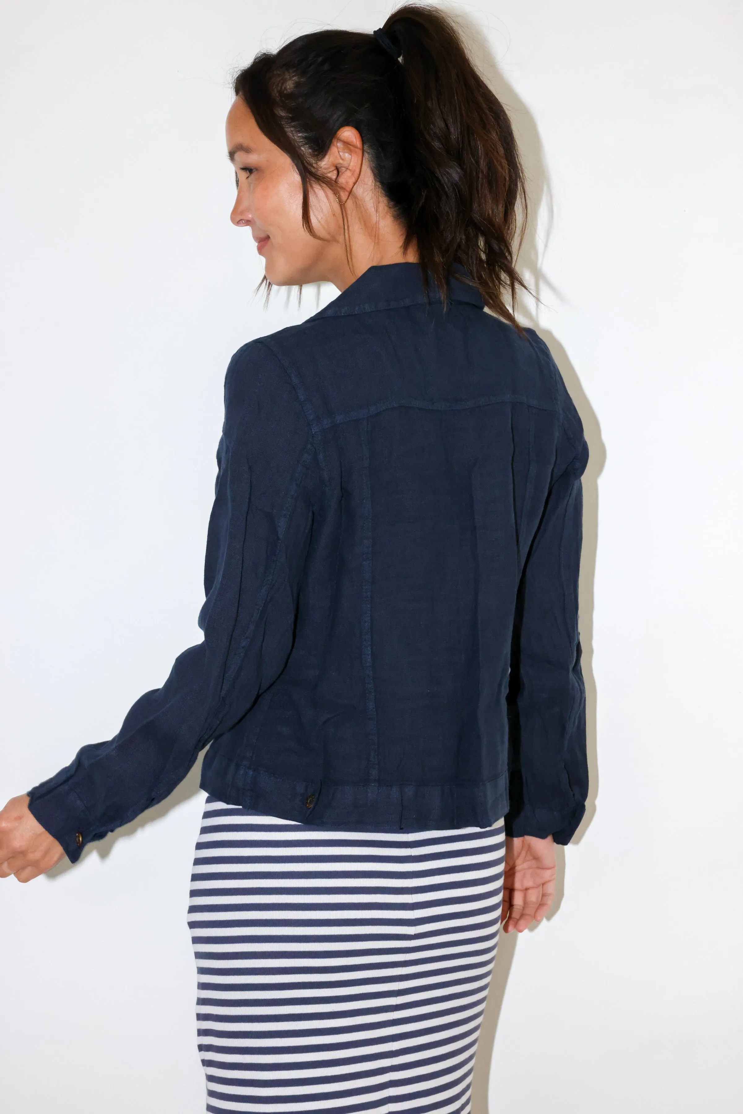 Linen Jean Jacket