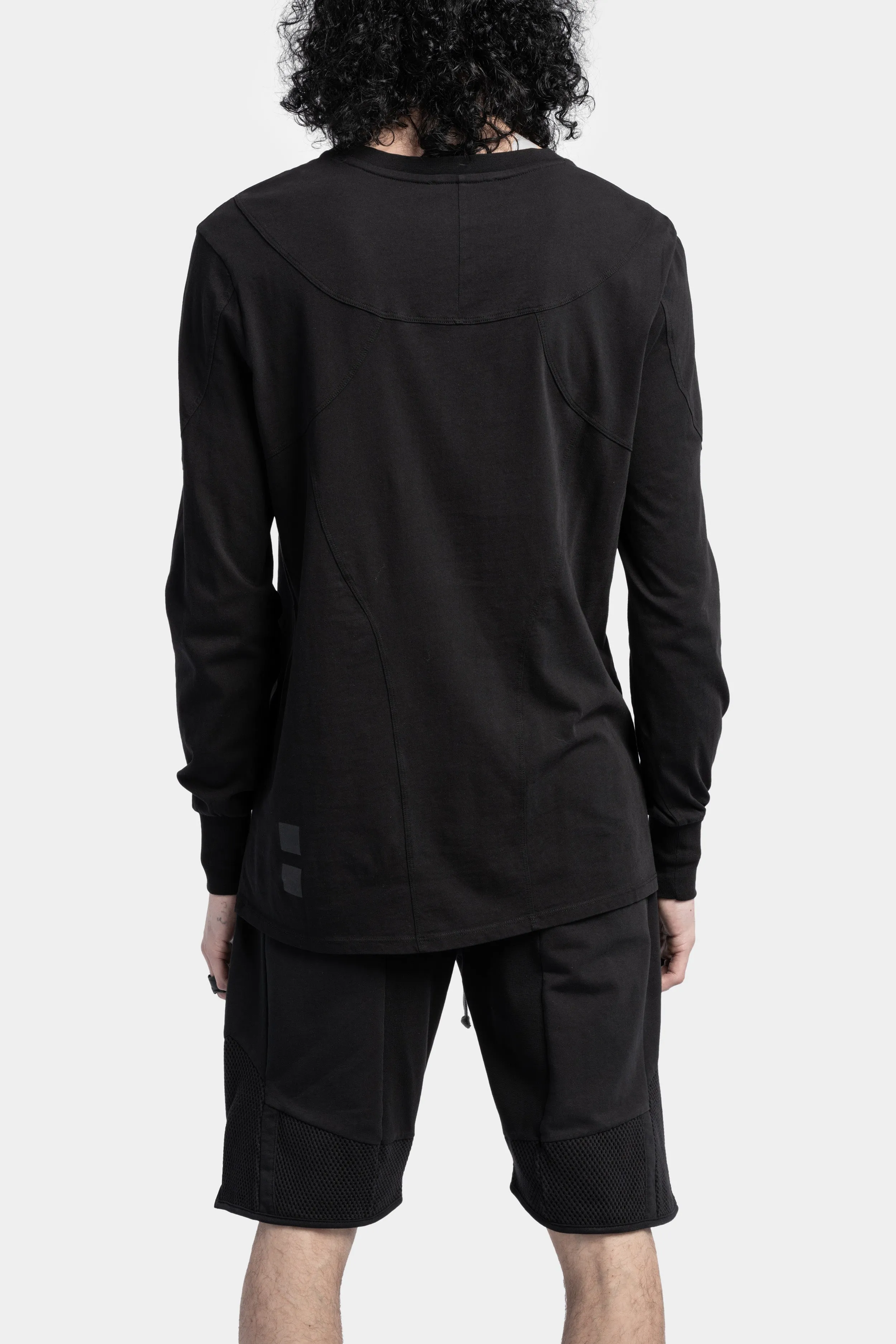 Long Sleeve Cotton Tee, Black