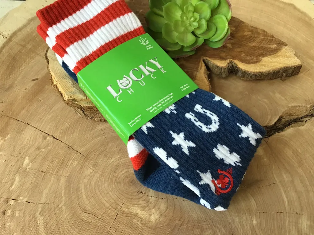 Lucky Chuck Lucky Stars & Stripes Performance Socks