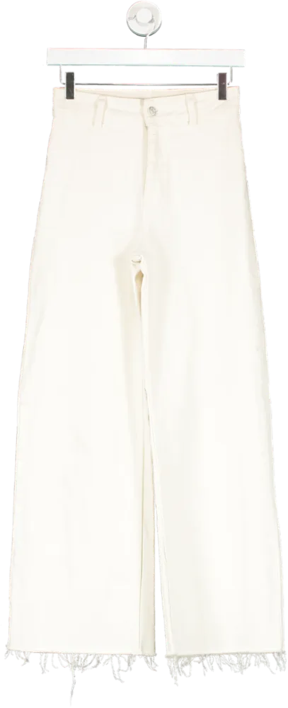 MANGO Cream Catherine - Culotte High Waist Jean UK 6