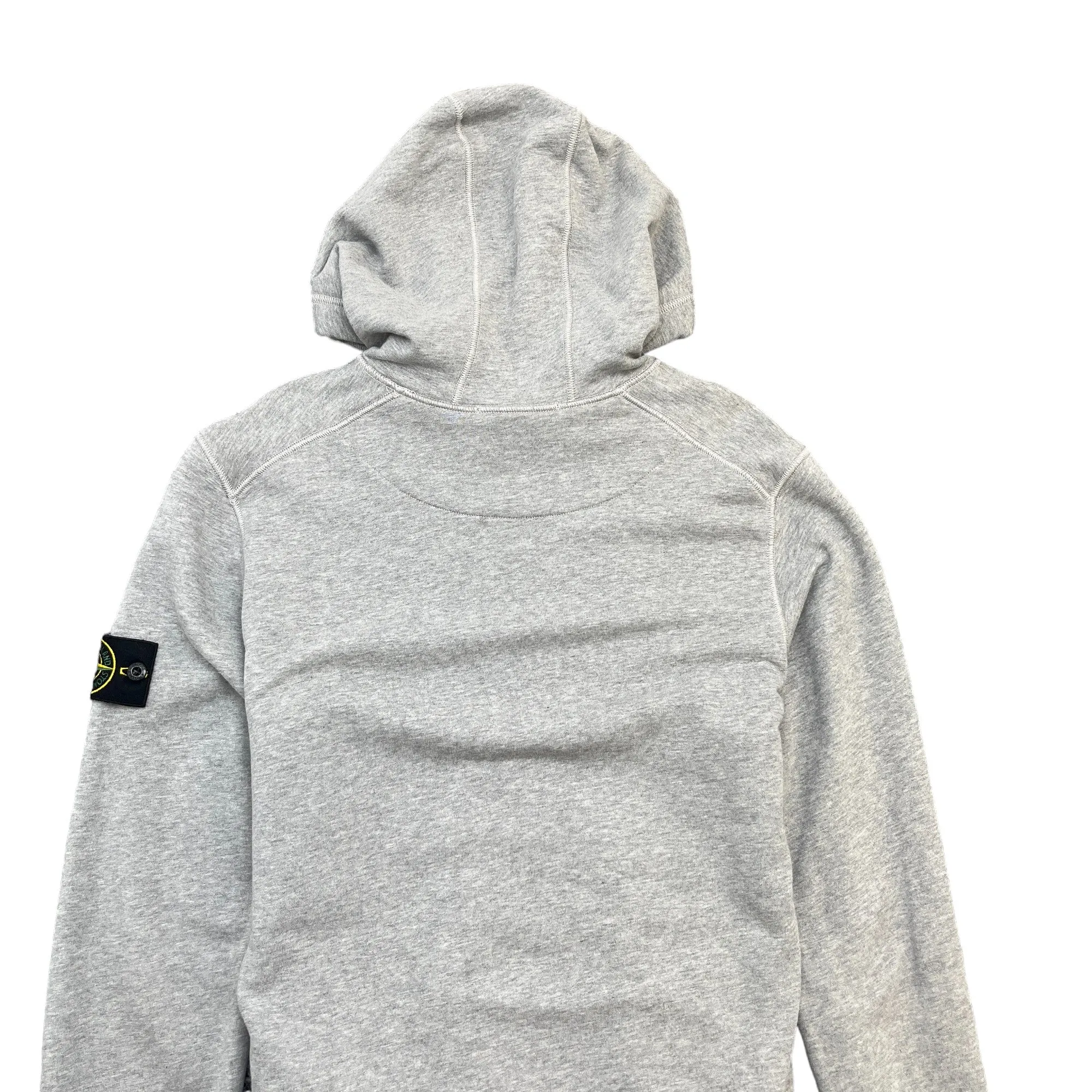 Men's Applique Logo Hoodie Grey Size M