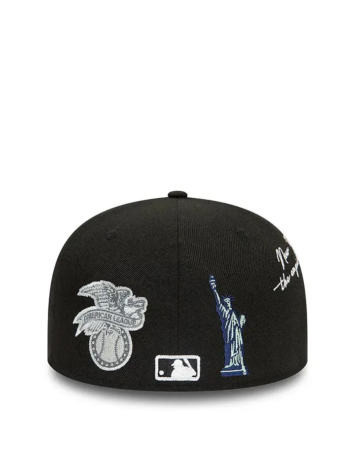 New Era 59FIFTY Script Neyyan Cap Black / White