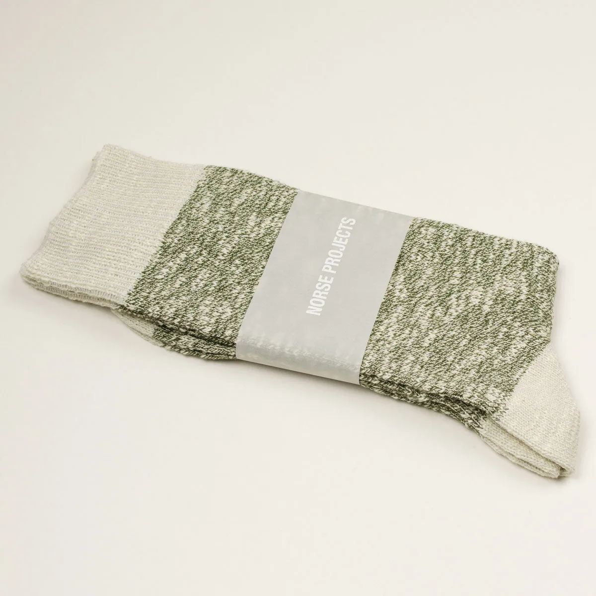 Norse Projects - Ebbe Slub Socks - Sediment Green