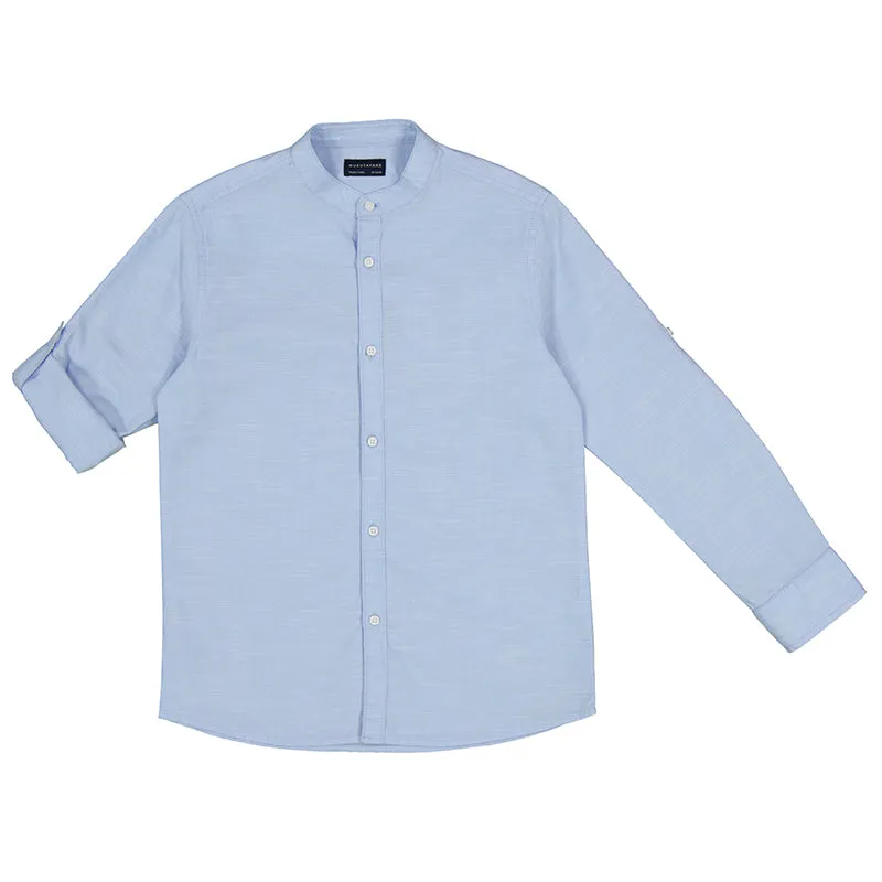 Nukutavake Boys Long Short Sleeve Mandarin Collar Dress Shirt_ 6121