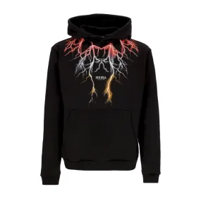 Phobia Black hoodie with red-grey-orange lightning PH00112REDGROR 