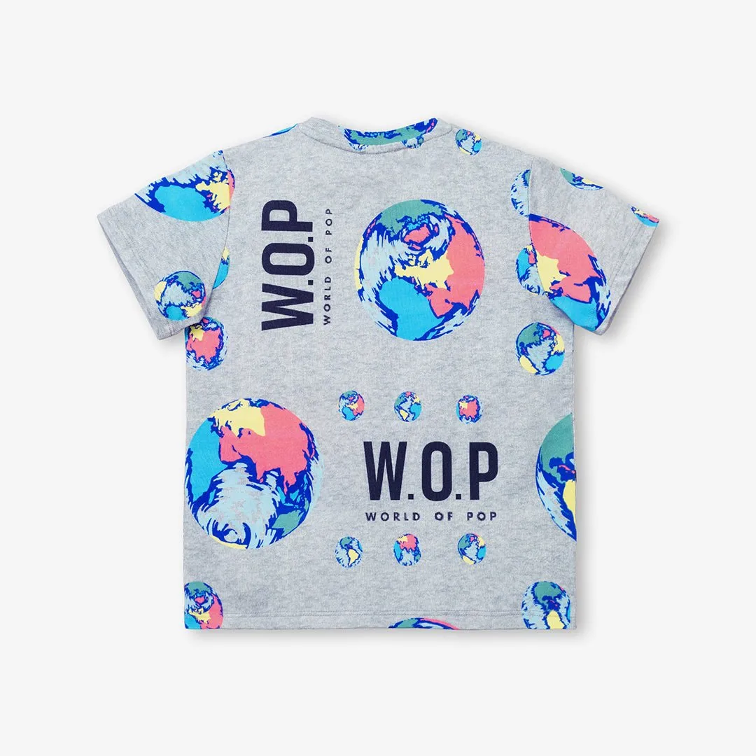 Printed T-shirt for children in organic cotton