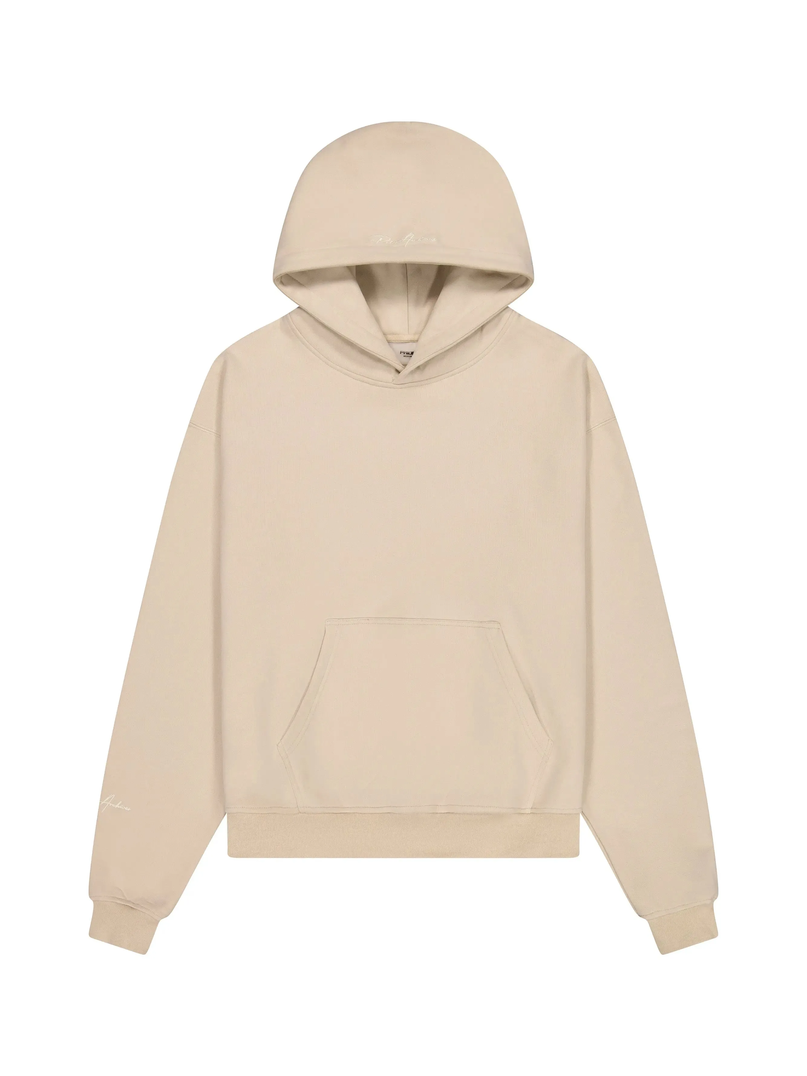 Prior Embroidery Logo Oversized Hoodie Sesame