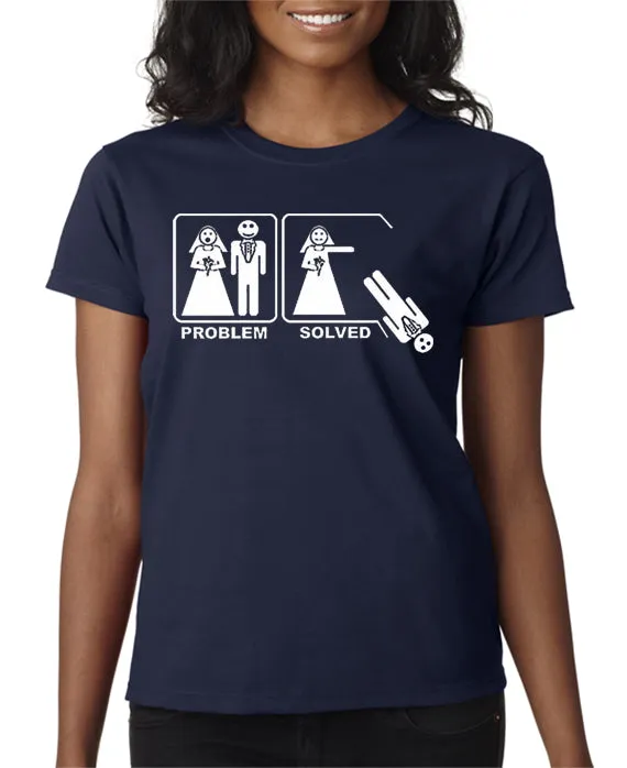 Problem Solved Bride Wedding Divorce T-shirt