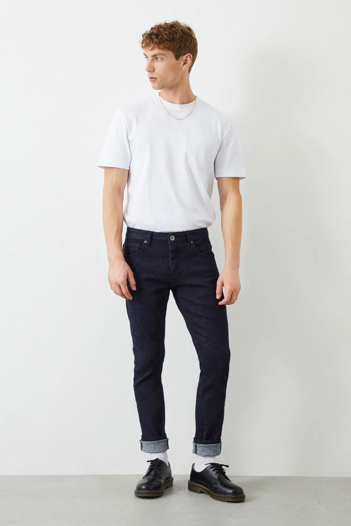 Rem Slim Tapered Fit Dark Blue Selvedge Men's Jeans