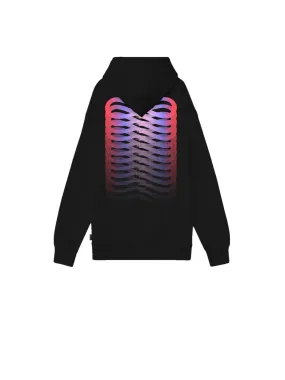 Ribs Gradient Hoodie - Black