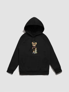 Skate Bear Print Hoodie