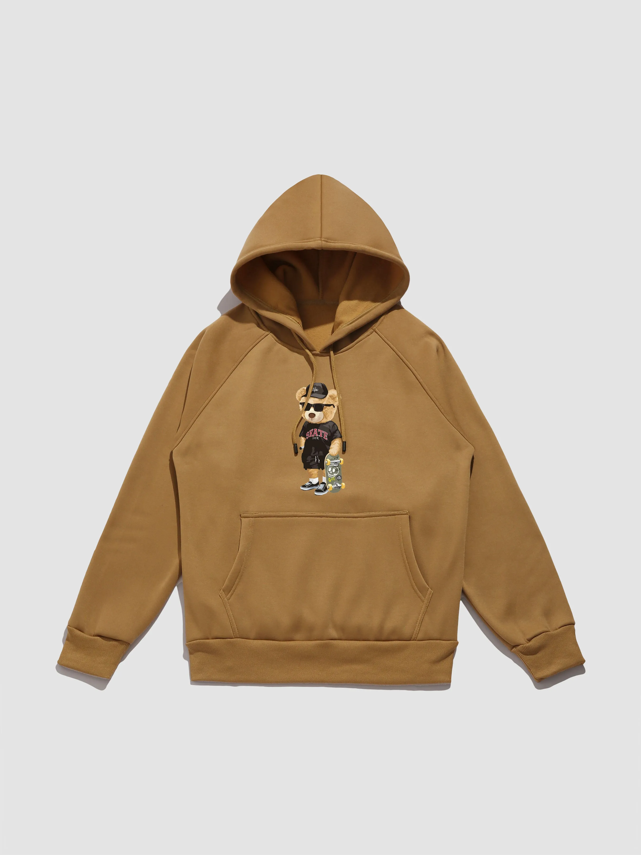 Skate Bear Print Hoodie