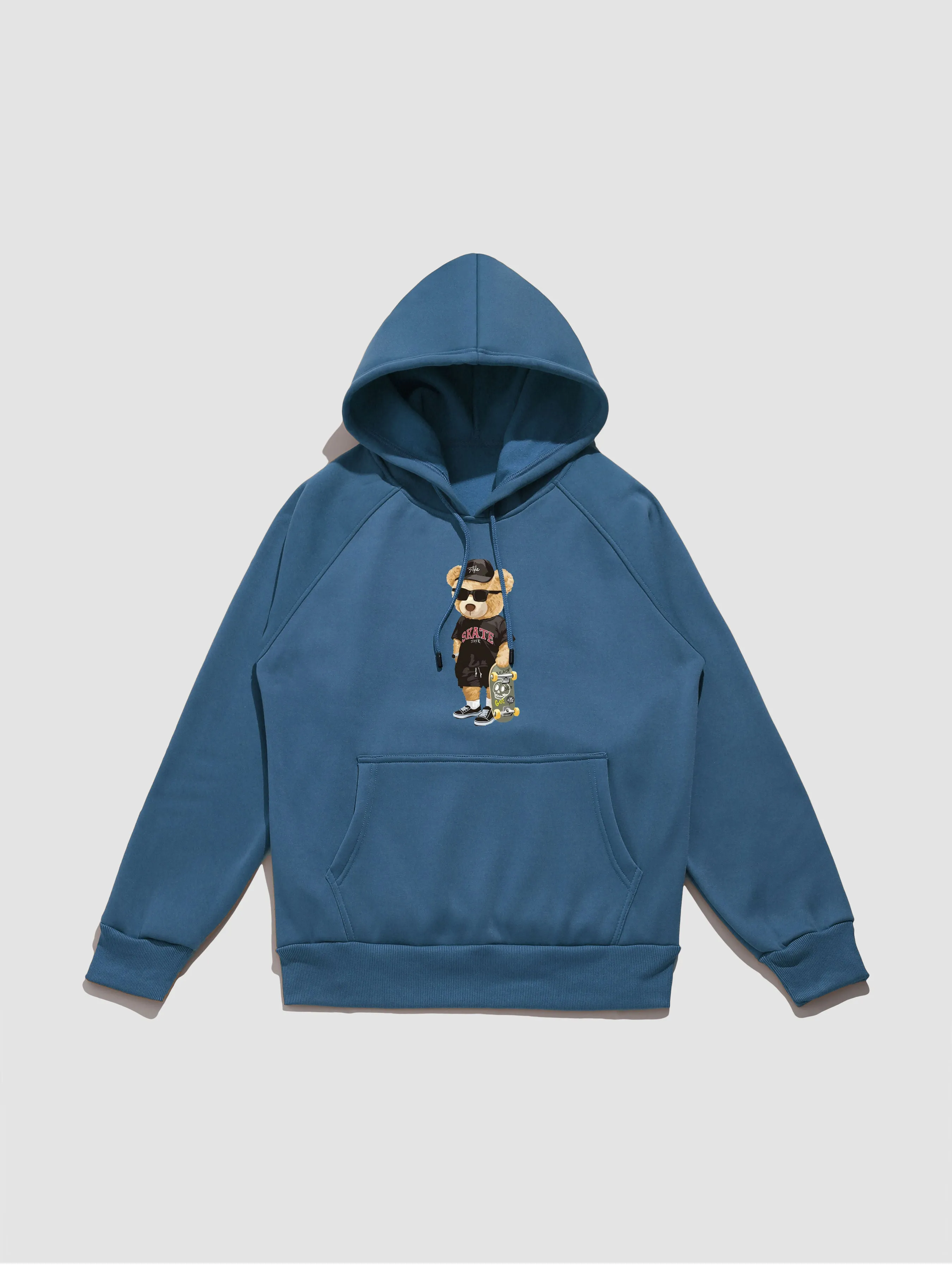 Skate Bear Print Hoodie