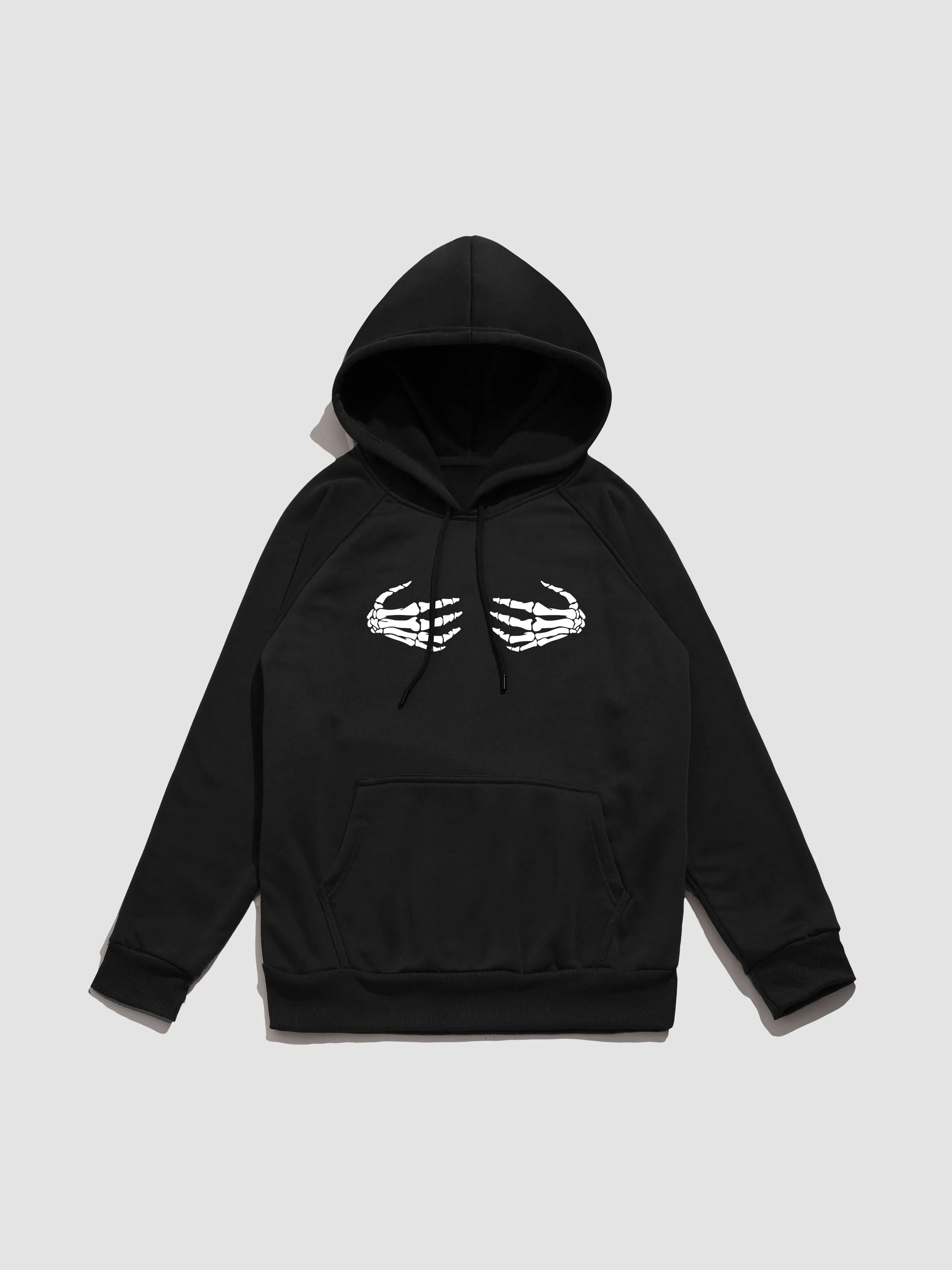 Skeleton Hand Print Hoodie