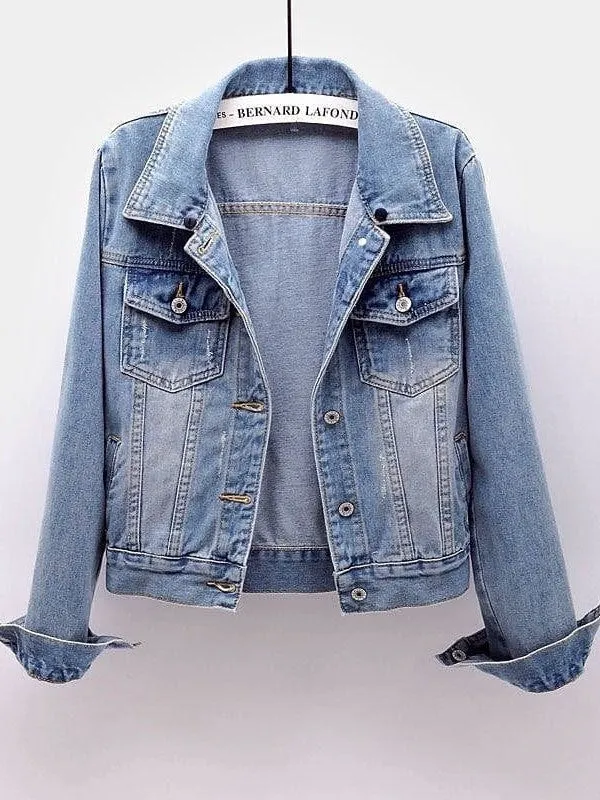 Stay Warm and Stylish with Women's Fall Hoodie Denim Jacket