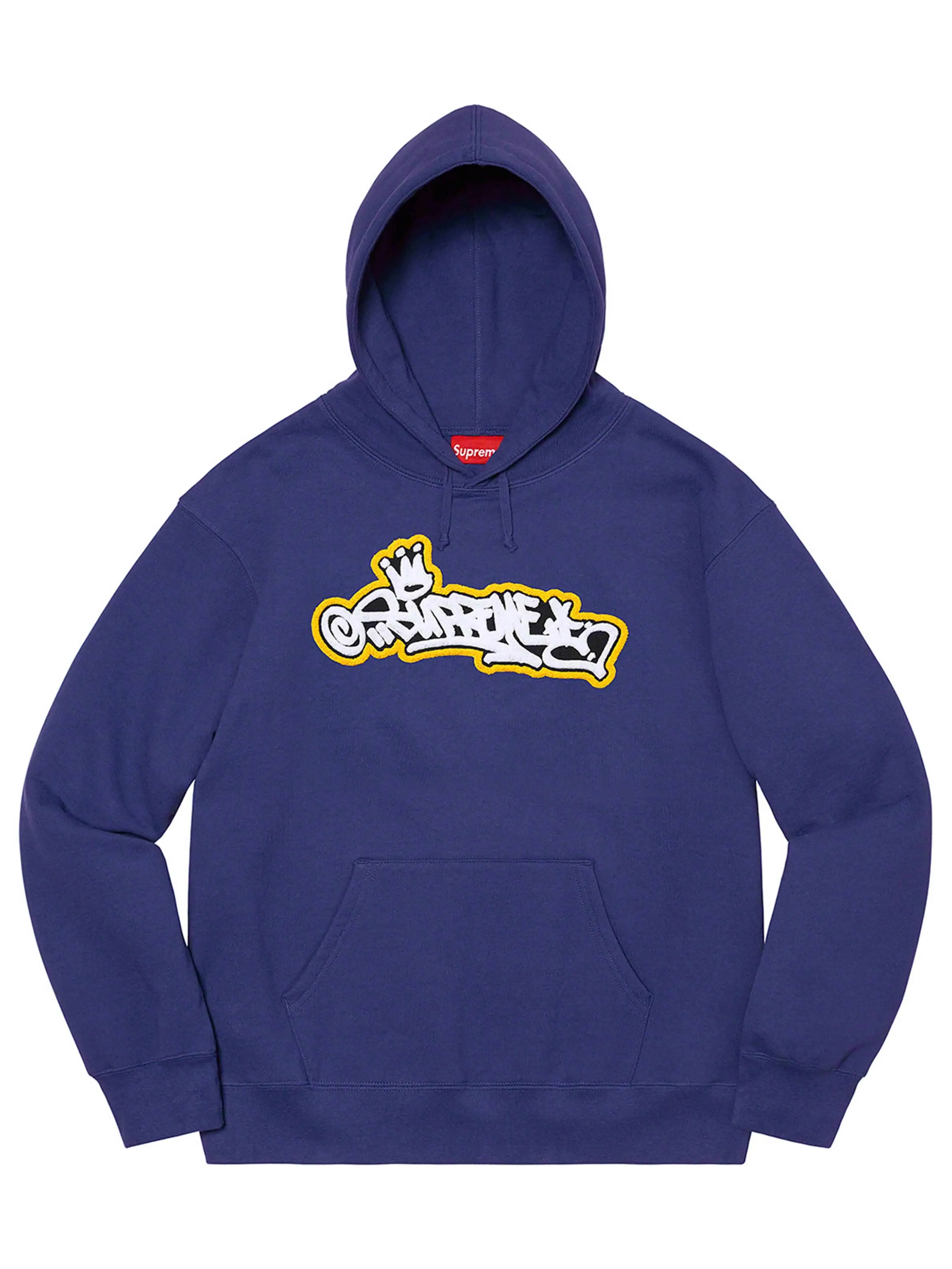 Supreme Handstyle Hooded Sweatshirt Washed Navy [SS21]