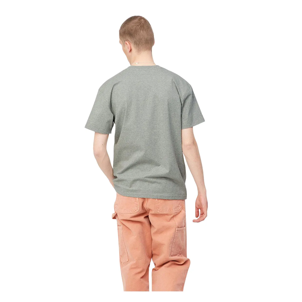 T-shirt Uomo Carhartt WIP S/S American Script Grigio