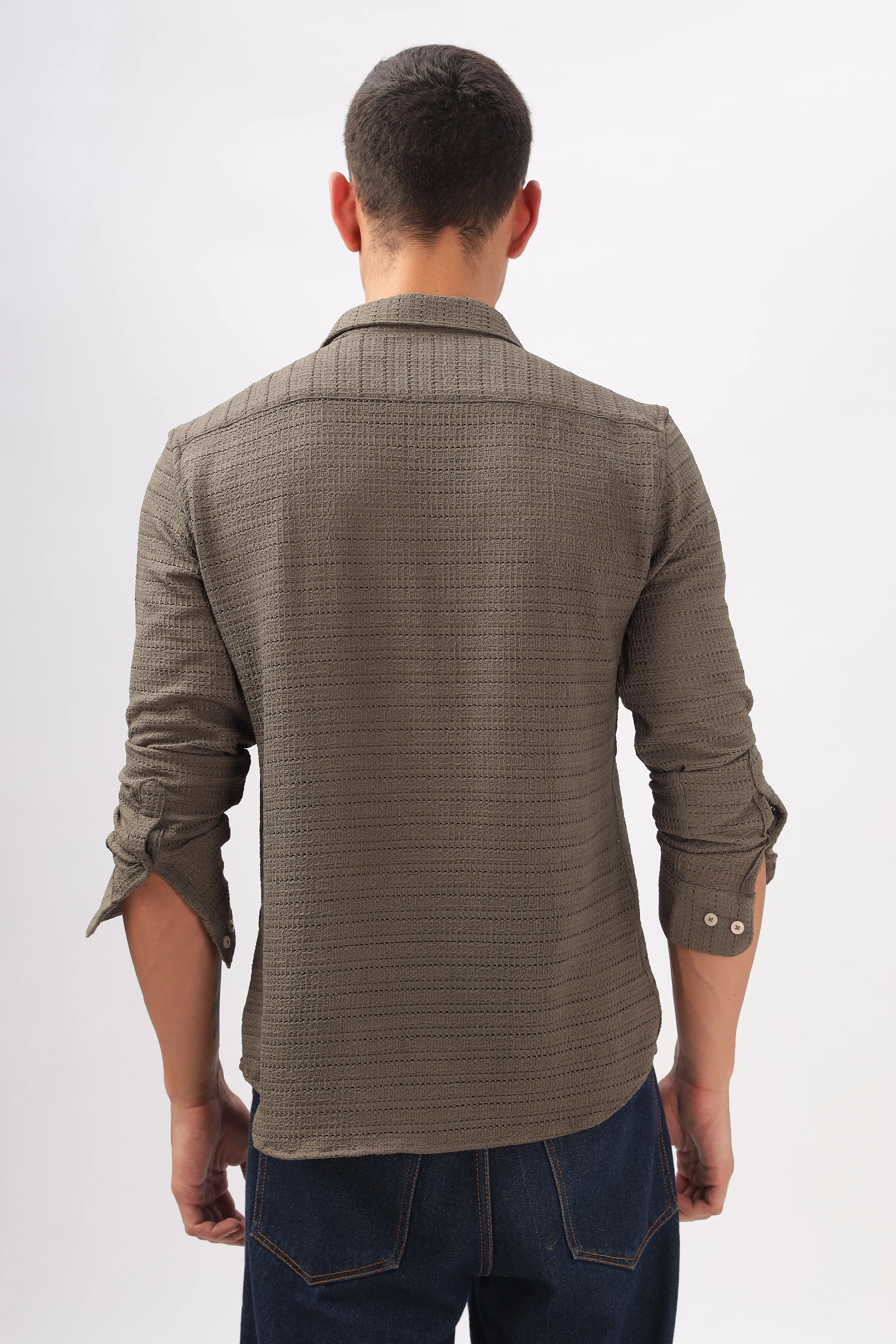 Textured Brown Shirt