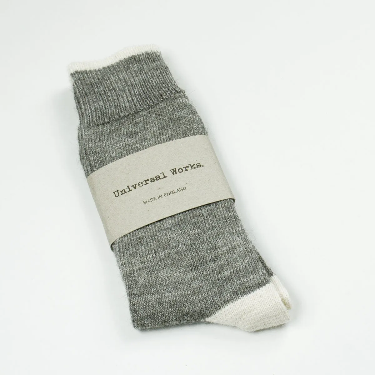 Universal Works - Alpaca Socks - Grey Marl