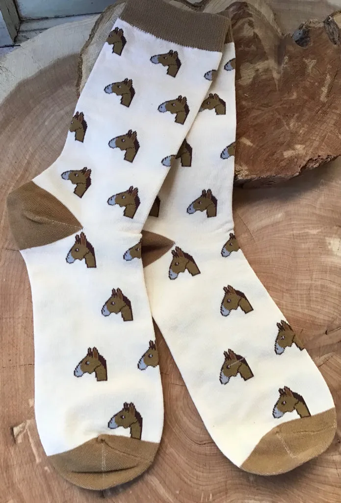 Vintage Horse Head Socks