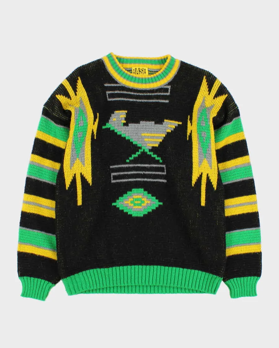 Vintage Men's Graphic Knit Sweater - S