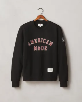 Women's French Terry Crew  American Made - Black