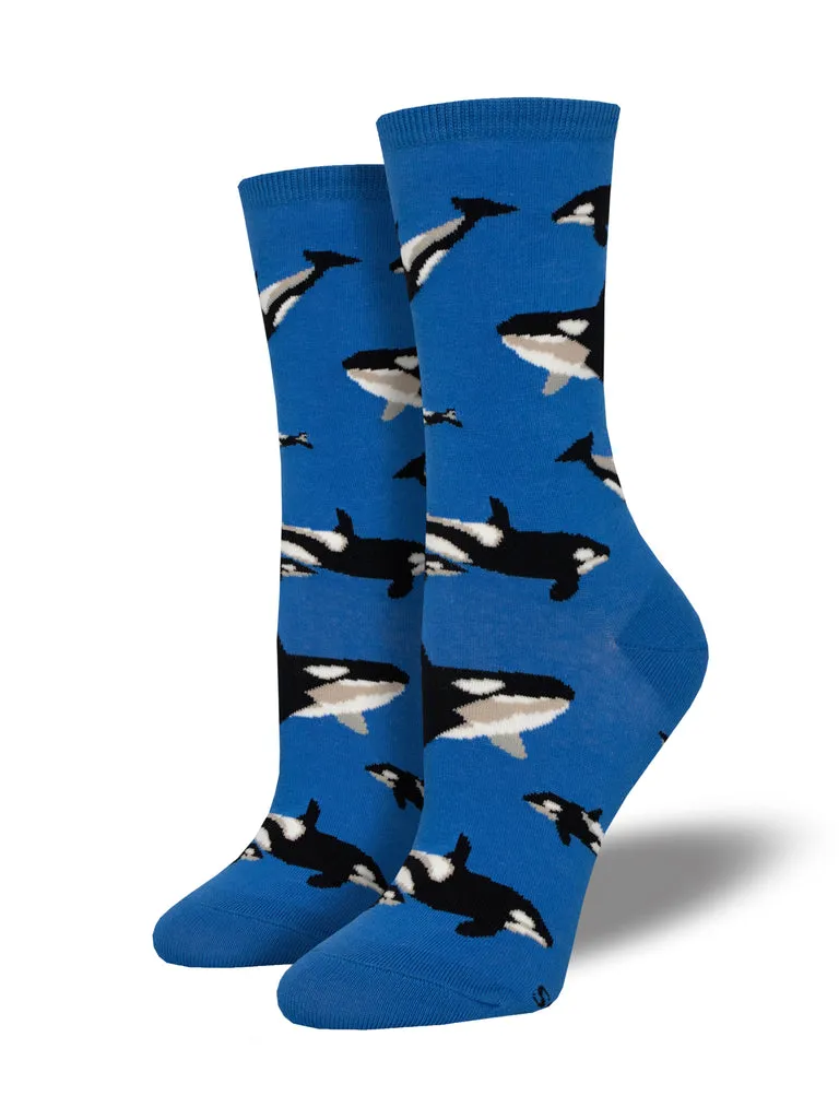 Women's Whale Hello There Crew Socks